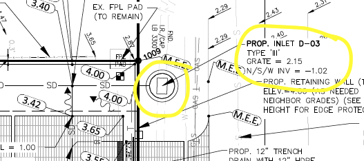 civil plan showing tie in to existing storm drain in street